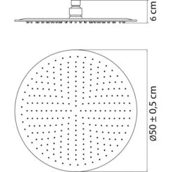 AquaSu Kopfbrause Santico Rund Edelstahl Ø 50 Cm 5 AquaSu Kopfbrause Santico Rund Edelstahl Ø 50 Cm -Brausesets Günstiges Geschäft 4006596722759 2177 3