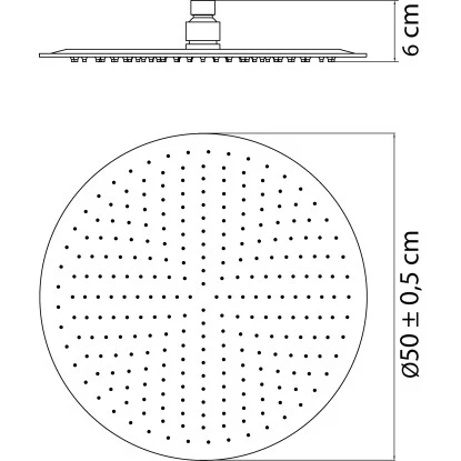 AquaSu Kopfbrause Santico Rund Edelstahl Ø 50 Cm 3 AquaSu Kopfbrause Santico Rund Edelstahl Ø 50 Cm – Bild 3