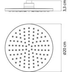 AquaSu Kopfbrause Oratio Ø 20 Cm Chrom -Brausesets Günstiges Geschäft 4006596724319 724319 47