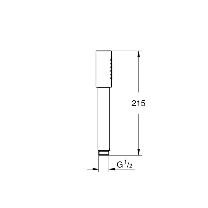 Grohe Stabhandbrause 1 Strahlart Chrom 2 Grohe Stabhandbrause 1 Strahlart Chrom – Bild 2
