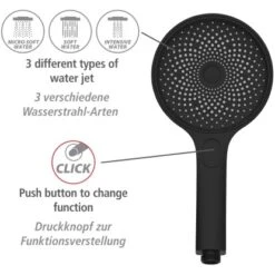 Wenko Duschsystem Softwater Schwarz -Brausesets Günstiges Geschäft 903231 1068 07