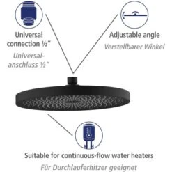 Wenko Duschsystem Softwater Schwarz -Brausesets Günstiges Geschäft 903231 1068 11