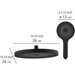 Wenko Duschsystem Softwater Schwarz -Brausesets Günstiges Geschäft 903231 1068 14