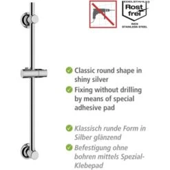 Wenko Duschstange Chrom Befestigen Ohne Bohren 6 Wenko Duschstange Chrom Befestigen Ohne Bohren -Brausesets Günstiges Geschäft 903353 1068 03