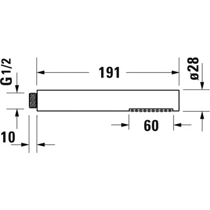 Duravit Stabhandbrause 18,3 Cm Chrom 2 Duravit Stabhandbrause 18,3 Cm Chrom – Bild 2