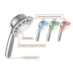 Eisl YLLUMI LED-Handbrause Chrom -Brausesets Günstiges Geschäft seyllumifarbwechselchrom 8
