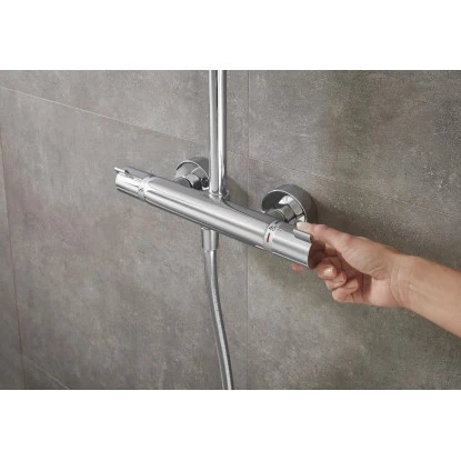 Hansgrohe Showerpipe Croma 160 1jet Mit Thermostat Chrom 12 Hansgrohe Showerpipe Croma 160 1jet Mit Thermostat Chrom – Bild 12